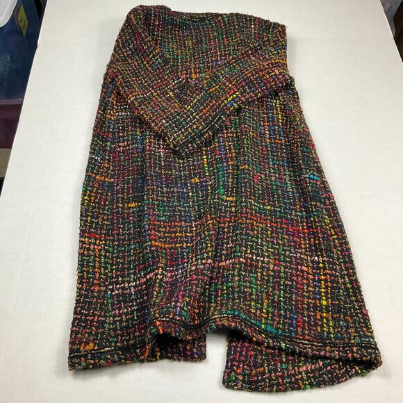 Anthropologie Ett Twa  Berwyn Tweed Jacket Colorful Open Front 3/4 Sleeve XS NEW - Picture 12 of 13